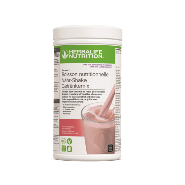 Formula 1 Neue Generation ohne Soja, Laktose und Gluten Himbeere und Weisse Schokolade. 500 g