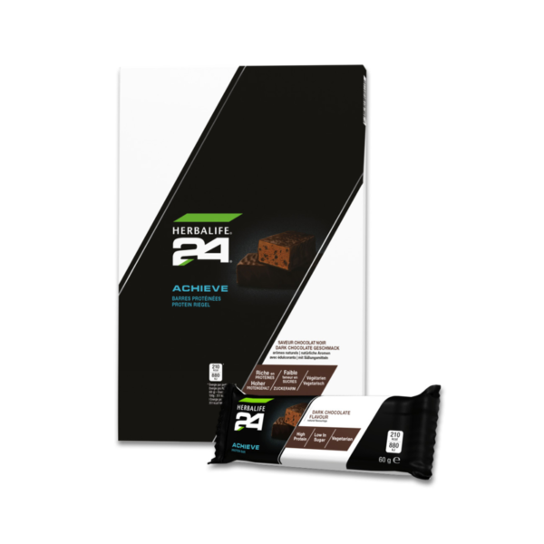 H24 Achieve Protein Riegel Dark Chocolate Geschmack, 6 x 60 g Schokolade
