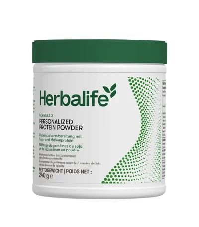 Herbalife Formula 3 Personalized Protein Powder 240 g mit grünem Deckel - aktuelle Schweizer Verpackung