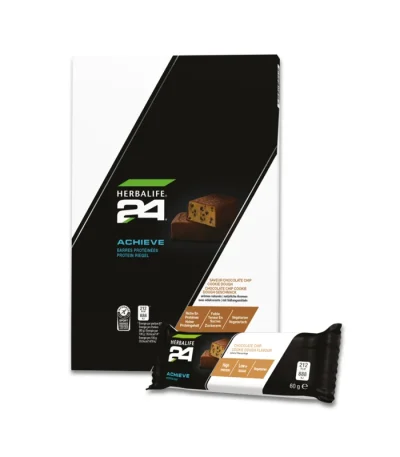 H24 Achieve Protein Riegel Schoko-Chip-Keksteig Geschmack, 6 x 60 g