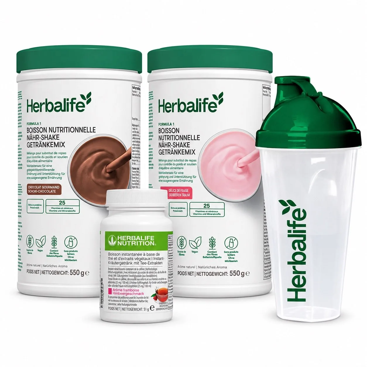 Basis-Set mit Gratis-Shaker – Gewichtskontrolle Herbalife Basis-Set mit Gratis-Shaker – Gewichtskontrolle – aktuelle Verpackung