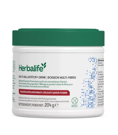 Herbalife Multi-Ballaststoff-Drink 204 g, Apfelgeschmack – aktuelle Schweizer Verpackung